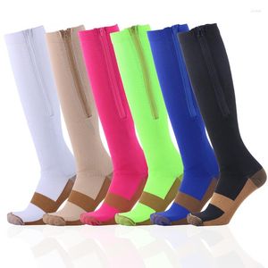 Men's Socks Men Women Compression Fit For Sports Crossfit Stretch Pressure Circulation Anti Fatigue High Stockings EU 39-47