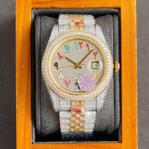 Нарученные часы алмазные мужские часы автоматические механические часы для мужчин 41 -мм Бусочков. Классические браслет Ladi Ladi Ladi Montre de Luxe