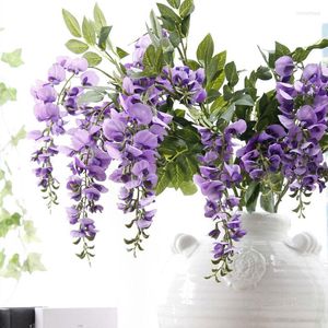 Decoratieve bloemen cm hoofden kunstmatige blauwe platen erwt bloesem herfst violet flores nepblauwe trouwhuis decoratie