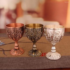 Kupalar 100mchalice goblet Avrupa metal kabartmalı şarap gravür ortaçağ gotik taş vintage fincan