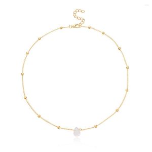 Pendant Necklaces 2022 Winter Style Beads Chain Water Drop Pearl Necklace For Women Fashion Jewelry Simple Accessories
