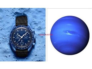 2022AA New Fashion Explore Planet Couple Watch 나일론 스트랩 세라믹 소재 숙녀 시계 다이얼 직경 42mm 쿼츠 시계