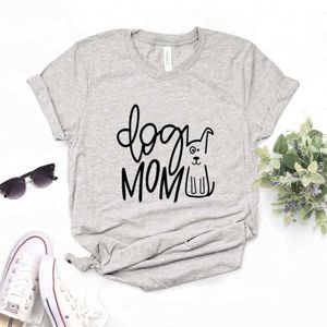 T-shirt da donna con stampa mamma cane T-shirt divertente hipster Lady Yong Girl 6 colori Top Tee