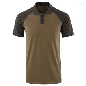 Men's T Shirts 2022 Men's Casual Short-sleeved Stitching Button Shirt Fashionable And Comfortable Plus Size Saving Wind