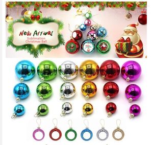 Decoração de festa 100pcs/lote em branco Sublimation Ball Ornamentos de Natal para transferência de tinta Impressão de calor Pressione DIY Presentes Craft pode imprimir