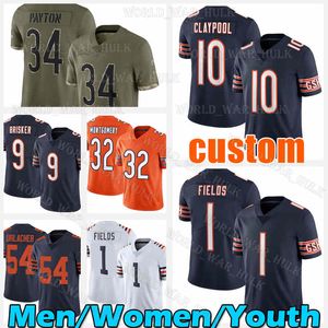 10 Chase Claypool Jersey 1 Justin Fields Darnell Mooney 34 Walter Payton Roquan Smith Jaquan Brisker Chicagos Bears Cole Kmet Dick Butkus David Montgomery Mike Ditka
