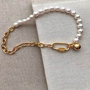 Halsband Dame Mode Kleidung Zubehör Halskette Runde Shell Perle Handgemachte Kurzen Hals Schmuck 2022 Nachahmung Spirale Schnalle