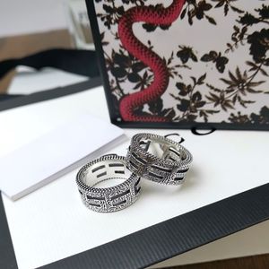 Luksusowe pierścienie projektantów pierścionki pary modne styl vintage w stylu vintage szeroki i wąski dar