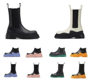 2022 Designer Boots Autumn Winter Ny High Soled Mid-ben Martin f￶r m￤n och kvinnliga par Chelsea st￶vlar tunna ankelst￶vlar d￤ck