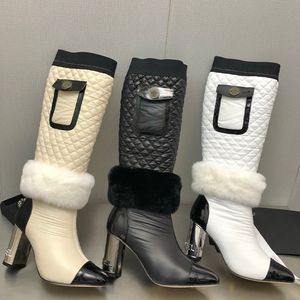 En son podyum botları klasik elektrikli işlemeli botlar tasarımcısı lüks artı pamuklu su geçirmez koyun derisi kadın boots topuk yüksekliği 5cm