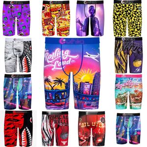 Cuecas boxer masculinas de grife 3XL plus size calças curtas de verão com bolsa esportiva respirável cuecas de marca masculina