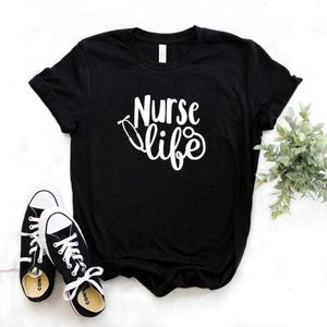 Nurse Life Print T Shirts Women Hipster Funny T-shirt Lady Yong Girl Top Tee Zy-552