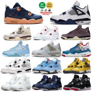 Orchid 4S Chrome 4 Midnight Navy Basketball Shoes With Box Men Women 4 Toro Bravo Unc White Oreo Red Thunder Black Gum SE Craft Fire Red Guava Ice Sail Sneakers Infraröd