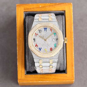 Inne zegarki zegarek na rękę Diamond Mens Watch 40 mm Automatyczne mechaniczne zegarek ze stalą 904L-Diamond Stael 904L dla mężczyzn na rękę Wodporodporne zegarek na rękę