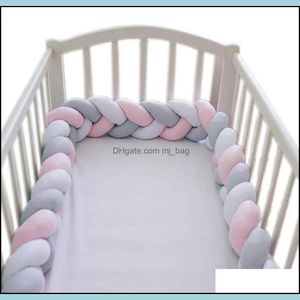 Pillow Baby Crib Bumper Knotted Braided Plush Nursery Cradle Decor Newborn Gift Cushion Junior Bed Sleep Bum Bbygsw Bde Ot5Hq