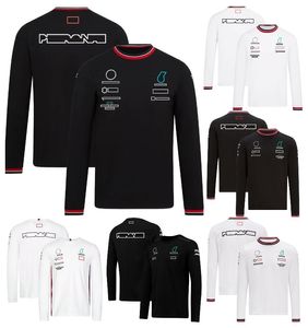 2022 F1 Racing Suit T-shirt Fórmula 1 Driver Fãs Camisetas de manga comprida Uniforme da equipe de corrida Jersey Tops Verão Causal Camisetas masculinas