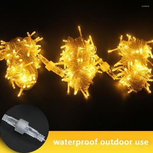 Strings Outdoor String Lights 10-80 Meter Street Garland LED Christmas Lighting EU Plug Fairy Icicle For Garden Park Decoration