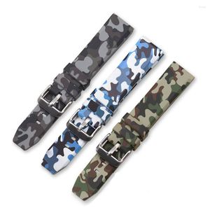 Watch Bands Camouflage Silicone Strap Army Green Snow Jungle Hunting 20mm 22mm 24mm Outdoor Sports Personalized
