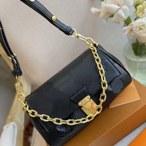 Women FAVORITE Black Empreinte Shoulder Bags Genuine Leather MONTIGNE Messenger Handbag Strim Handles with Strap Crossbody Bag Tote M45836 M45813
