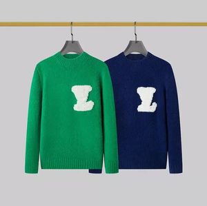 Suéteres de grife de luxo masculino manga longa malha pullovers feminino letras jacquard sênior clássico lazer outono inverno manter quente top oversize