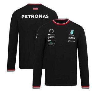 2021 Novo traje de corrida F1 de pó de mangas compridas de t-shirt de poliéster de poliéster Spring e outono Nova camisa de Downhill com a mesma personalização QE3M