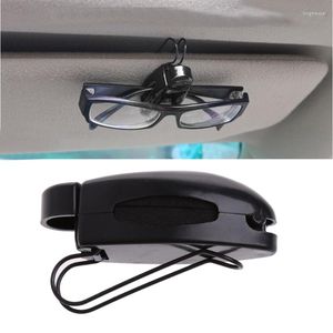 Acessórios para interiores Cartão de clipe de viseira automático do carro para leitura Óculos de sol Cartão de óculos
