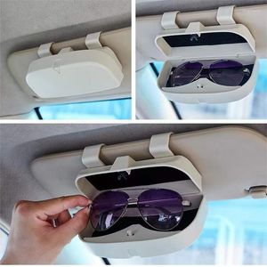 Interiörstillbehör Glasögonhållare Magnetic bil Sun Visor Case Organizer Storage Box Shade för