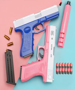 M1911 Soft Bullet Toy Gun Pistol Handgun Manual Foam Darts Shell Ejection Blaster med ljudd￤mpare Military Toy for Children Kid Adul7074522