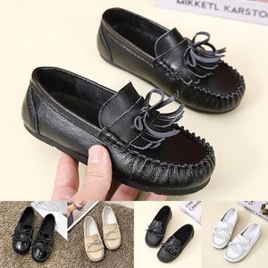 Flache Schuhe Kinder Echtes Leder Luxus Kinder Loafer Baby Jungen Mädchen Mokassins Weiche Wohnungen Casual Boot Hochzeit Herbst