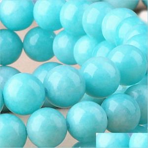 Stone 8mm Factory Cena Kamień naturalny Aqua Amazonite okrągłe luźne koraliki 16 