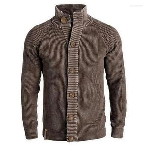 Men's Sweaters Men's Solid Color Long Sleeve Single Breasted Cardigan Sweater