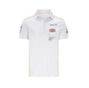 2021 Summer F1 Polo Fórmula 1 Suit de pólo de camiseta de lapela de lapela grande tamanho pode ser personalizado com as mesmas roupas Lando Norris