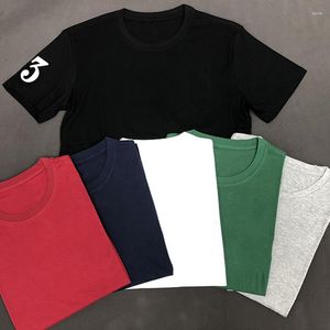 Herren-T-Shirts, klassisch besticktes malaysisches Kurzarm-T-Shirt aus Baumwolle, lässig, Rundhalsausschnitt, 3 Buchstaben, bequem, Sport