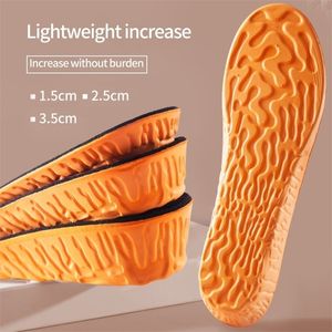 Shoe Parts Accessories Orthopedic Height Increase Insoles for Women Men Invisiable Boost 1535cm Memory Foam Shoes Pad Breathable Feet Care Insole 221103