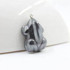 Colares pendentes Moda Hematite Frog Pessoas Acessórios DIY HP1074