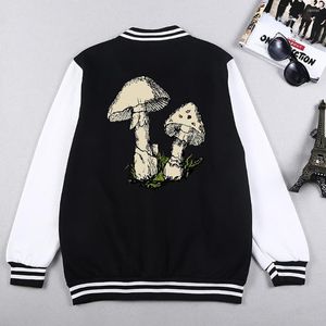 Herrenjacken Porcini-Pilze auf gr￼nen Grasabdr￼cken M￤nner Baseballjacke O-Neck Mode Fleece Sweatshirts weiche bequeme Kleidung Mann