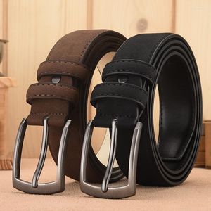 Belts PU Belt Men's Fashion Casual Business Jeans Cargo Pants Decorative Waistband Vintage Punk Pin Buckle Girdle For Men