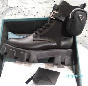 부츠 여성 Rois Ankle Martin Booties Nylon Pocket Military Removable Pouch Booties 크기 35-45