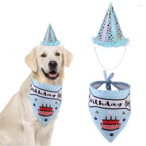 Abbigliamento per cani Festa Pet Cani Berretti Bavaglini per gatti Design per costumi di compleanno Copricapo Cappello Bandana natalizio Sciarpa Accessori per animali domestici