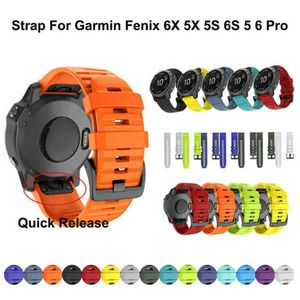 20 mm Silicone Quick Release Watchband Rem för Garmin Fenix x S Pro Smartwatch EasyFit Wrist Band Rem Fenix x S Y22040312Z