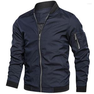 Herrjackor Bomber Zipper Jacket Plus Size Spring Autumn Casual Streetwear Hip Hop Slim Fit Pilot Stand Collar Coat 6xl