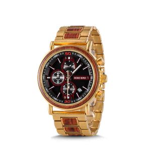 Brand Bobo Bird Chronograph Watch Luxury Watch Custom Wallwatch Gold Watch Men Wrist Brand S