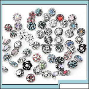 Charms bransoletki Charm bransoletki biżuteria 12Mm zatrzask mieszany styl Diy wymienne kawałki guziki Fit Noosa imbir upuść dostarczyć Otu1I