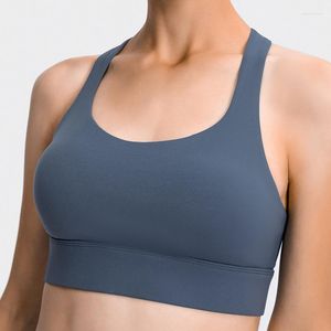 Yoga Outfit Wyplosz Summer Women Reggiseni sportivi Allenamento fitness Sutian Feminino Ad alta resistenza Antiurto Comodo pulsante elastico incrociato sexy