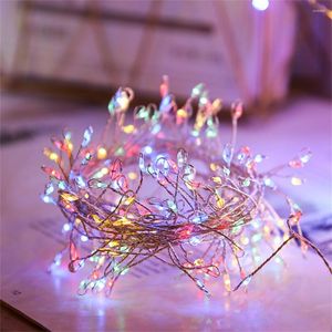 Strings Fairy Lights USB Power 100/200 LED FIRECracker Firefly z zdalnym wodoodpornym klastrem z drutu miedzianym Starry String