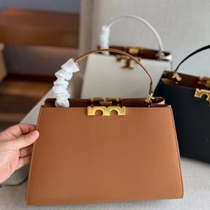 Geschenk Weihnachten Geburtstag Einkaufstaschen Trend Damen Umhängetasche Echtes Rindsleder Handtaschen Gold Hardware Markendesign Damen Totes 854