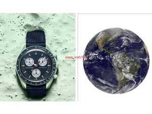 2022AA New Fashion Explore Planet Couple Watch Nylon Strap Ceramics Material Ladies Watches Dial Diameter 42mm Quartz Watch DES