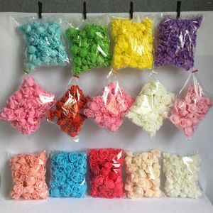 Dekoratif Çiçekler 50 PCS Yapay Köpük Gül Kafaları 6-8cm DIY Buket Evi Eva Gerçek Touch Çiçek Sevgililer İçin El Yapımı El Yapımı