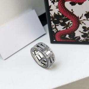 Luxury designer rings couple rings fashion vintage style wide and narrow design gift give social party applicable good nice