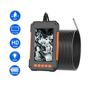 Endoscope Inspection Camera Pipe Drain Sewer Borescope 1080P 4 3 inch IPS Screen for Car Repair235F